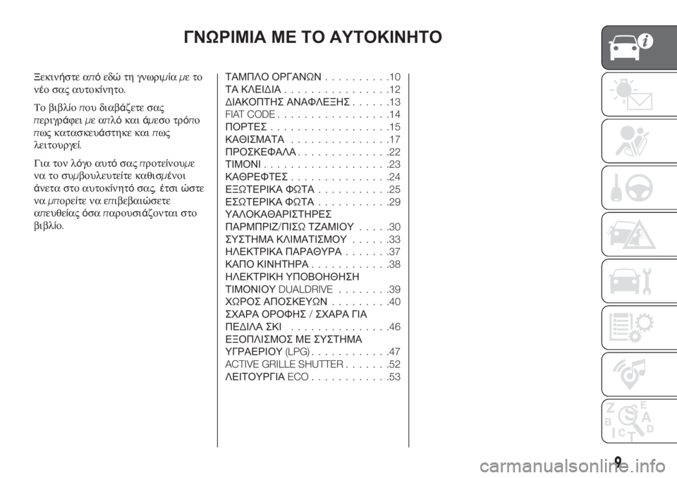 FIAT TIPO 5DOORS STATION WAGON 2020 ΒΙΒΛΙΟ ΧΡΗΣΗΣ ΚΑΙ ΣΥΝΤΗΡΗΣΗΣ (in Greek) ΓΝΩΡΙΜΙΑ ΜΕ ΤΟ ΑΥΤΟΚΙΝΗΤΟ
Ξεκινήστε απόεδώτη γνωριμίαμετο
νέο σας αυτοκίνητο.
Το βιβλίοπου διαβάζετε σας
πε FIAT TIPO 5DOORS STATION WAGON 2020 ΒΙΒΛΙΟ ΧΡΗΣΗΣ ΚΑΙ ΣΥΝΤΗΡΗΣΗΣ (in Greek) ΓΝΩΡΙΜΙΑ ΜΕ ΤΟ ΑΥΤΟΚΙΝΗΤΟ
Ξεκινήστε απόεδώτη γνωριμίαμετο
νέο σας αυτοκίνητο.
Το βιβλίοπου διαβάζετε σας
πε