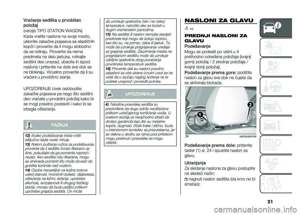 FIAT TIPO 5DOORS STATION WAGON 2021  Knjižica za upotrebu i održavanje (in Serbian) ���#� ����� � ����	��� � �� ����	���
�������
�*����
��� �8�:�#� �&�8�5�8�:��% �J�5�=��%�,
�7��� ������� ����
�	�� �� ���	�� �����	� 
�