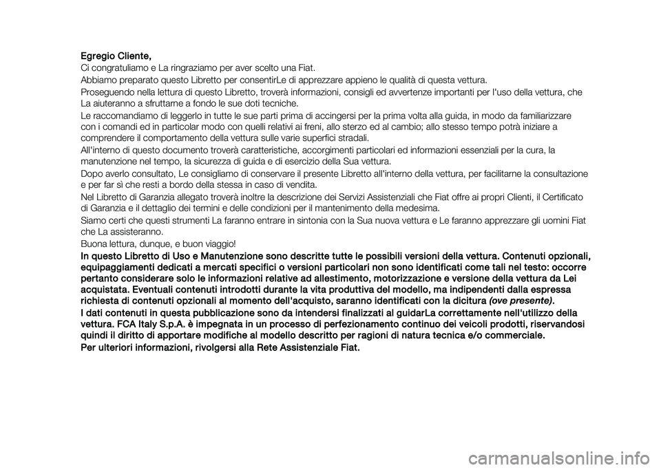 FIAT TIPO 4DOORS 2021  Libretto Uso Manutenzione (in Italian) 