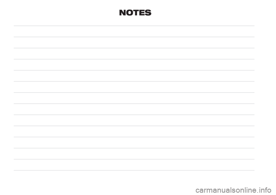 FIAT TIPO 4DOORS 2020  Owner handbook (in English) NOTES 