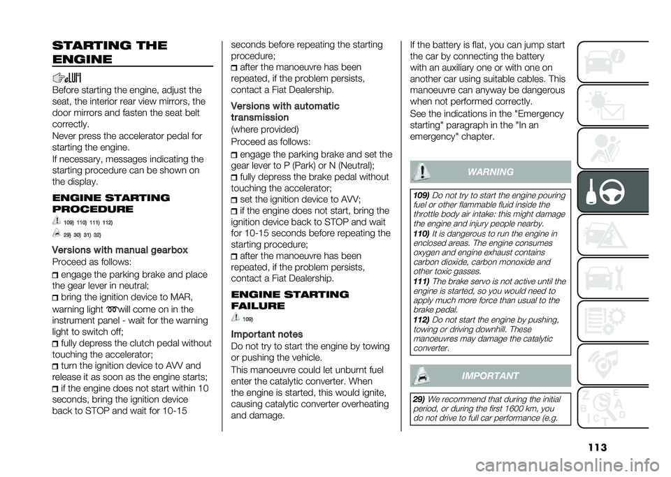 FIAT TIPO 4DOORS 2021  Owner handbook (in English) ����	������� ���
������
�#����� ������	�
� ��� ��
��	�
�� ������ ���
����� ��� �	�
����	�� ���� ��	�� ��	������ ���
����