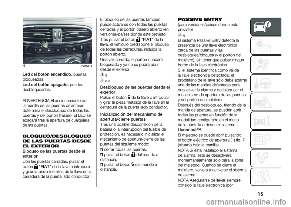 FIAT TIPO 4DOORS 2021  Manual de Empleo y Cuidado (in Spanish) ���
�)�<�=�=�=�G�@�B
��� ��� ��	���
 ��
�
��
����	 �* ������	�
�������	��	��
��� ��� ��	���
 ����!���	 �* ������	�
����������	��	��
�6�9