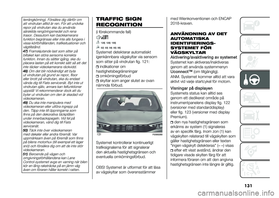 FIAT TIPO 4DOORS 2021  Drift- och underhållshandbok (in Swedish) ����	��������������-� �������� ��� ������ ��
��	�	 ������
�	�� ����	�� �� ���� ��� ��	�	 �
����������� �� ������
�	�� ��
