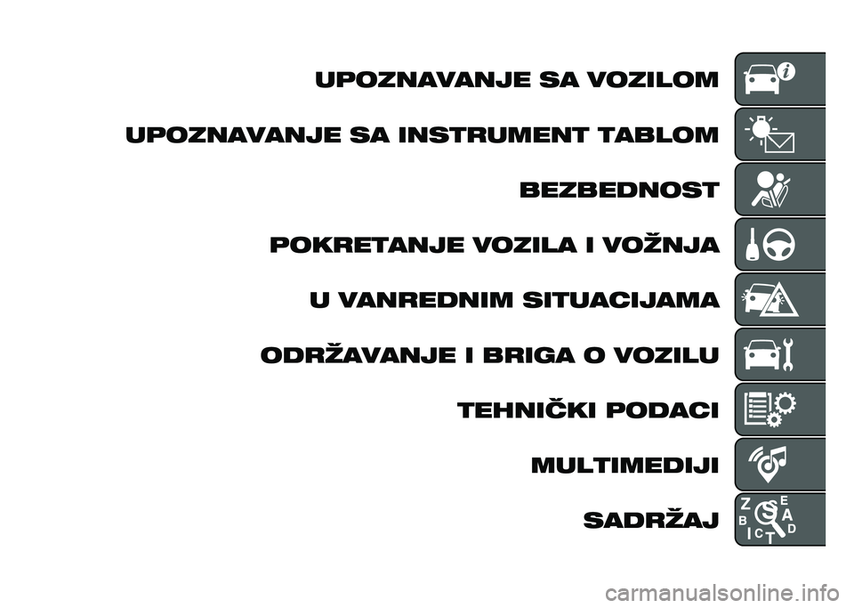 FIAT TIPO 4DOORS 2021  Knjižica za upotrebu i održavanje (in Serbian) ��	��������� �� �������
��	��������� �� ����
�
�����
 �
����� ����������
�	���
��
���� ������ � ������ � ����
����� �