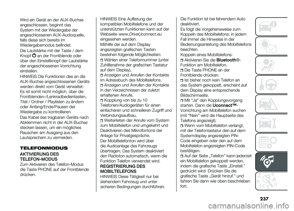 FIAT DOBLO PANORAMA 2019  Betriebsanleitung (in German) ���

���� �	�� �+�	��(� �� ��	� ��A�U�0�*�� ��
�	
����	�
� ����
�
�	�� ��	����� ���
��@�
��	� ��� ��	� ���	��	�����	 ��	�
����	�
� ����
�
�	��