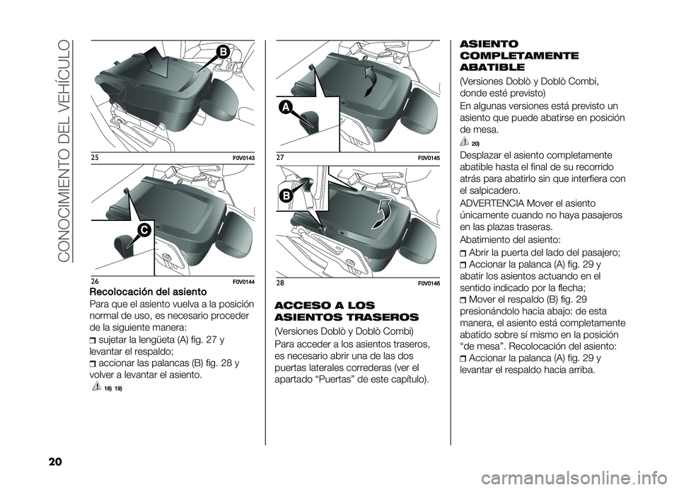FIAT DOBLO PANORAMA 2019  Manual de Empleo y Cuidado (in Spanish) ��-�3�4�3�-�A�)�A��4�(�3������>���Q�-�?��3
��
����B�3�B�A�D�C
����B�3�B�A�D�D
�+���	��	������
��������
��	
�<�	��	 ��� �� �	������ ������	 �	 ��	 �