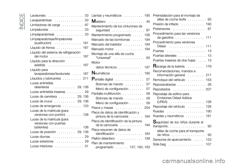 FIAT DOBLO PANORAMA 2019  Manual de Empleo y Cuidado (in Spanish) ��Q�4��A�-� ��	��	������	 � � � � � � � � � � � � � � � � � �E�E
��	��	��	��	�����	� � � � � � � � � � � � � � � �E�E
���
���	����� �� ��	