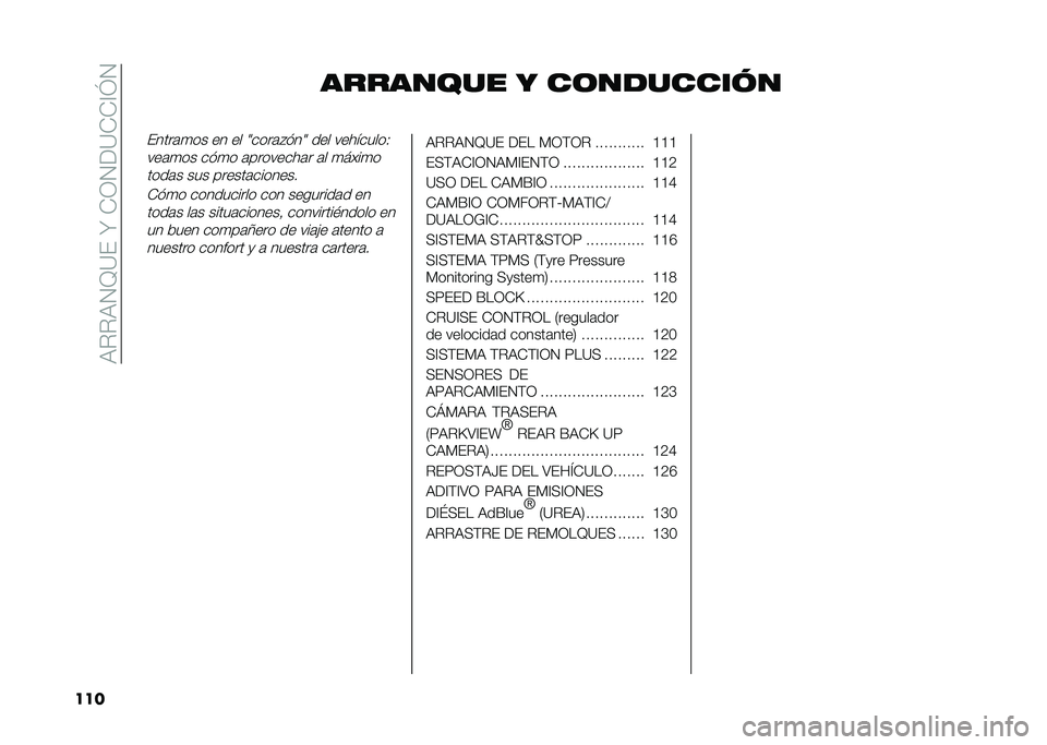 FIAT DOBLO PANORAMA 2020  Manual de Empleo y Cuidado (in Spanish) ��,�%�%�,�4�D�?���N��-�3�4��?�-�-�A�M�4
��� �������� � ��	��������
�����	�
�� �� �� �=����	�#� ��= ��� ���������0
���	�
�� �� �
� �	������
