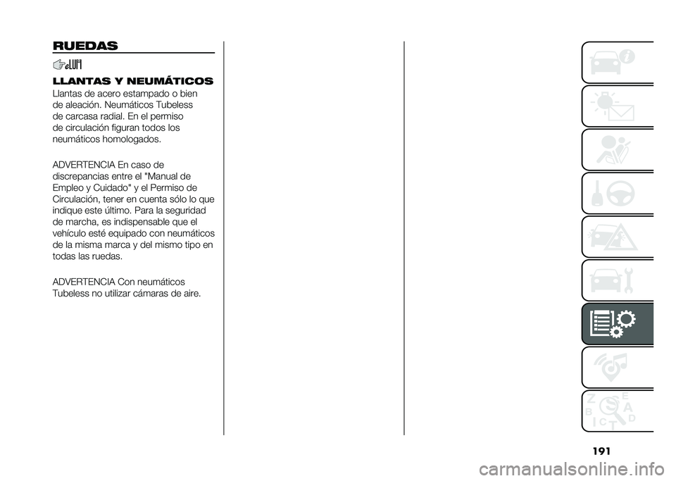FIAT DOBLO PANORAMA 2020  Manual de Empleo y Cuidado (in Spanish) ���������
�������
 � ���������	�
���	���	� �� �	���� ����	�
��	�� � ����
�� �	���	��� �� �4���
������ �(�������
�� ��	���	��