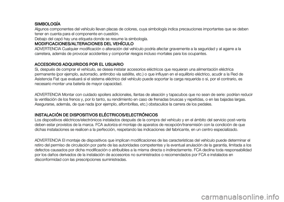 FIAT DOBLO PANORAMA 2020  Manual de Empleo y Cuidado (in Spanish) 