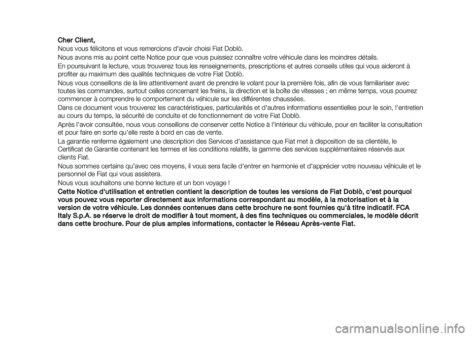 FIAT DOBLO PANORAMA 2021  Notice dentretien (in French) 