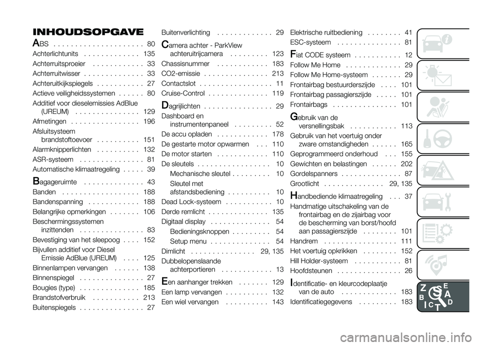 FIAT DOBLO PANORAMA 2020  Instructieboek (in Dutch) �	���
����
�����
�!�=�3 ��������������������� �.�/
�4���	��
�����	����	� ������������� �D�F�(
�4���	��
�
���	���
�����
 � � � � �