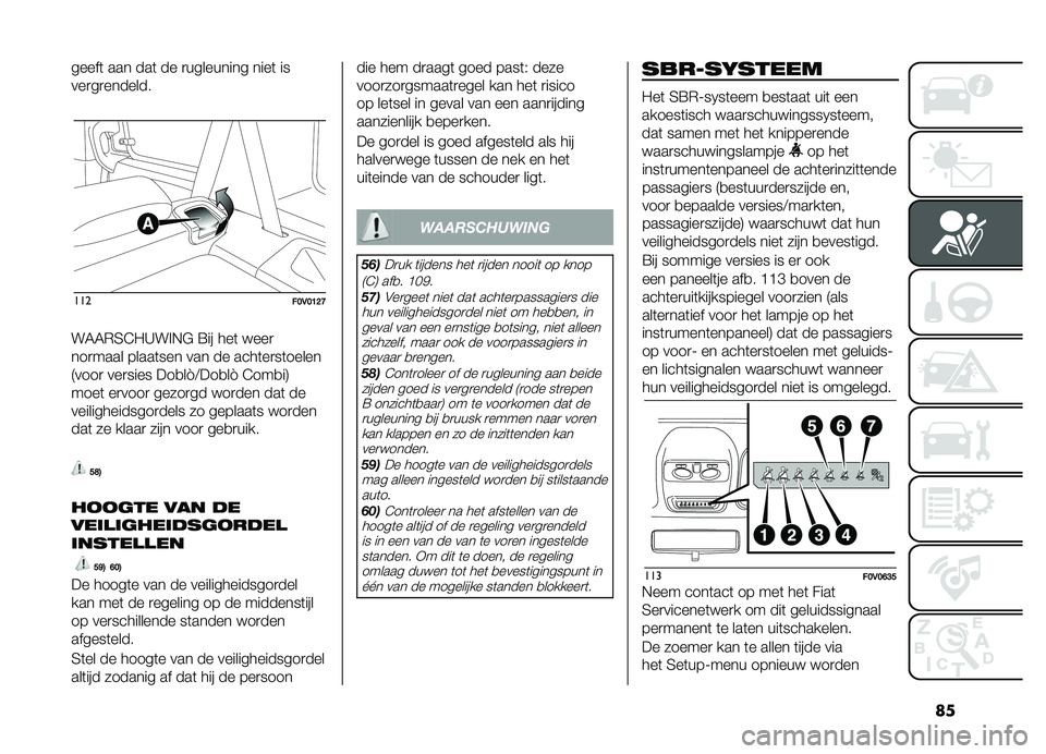 FIAT DOBLO PANORAMA 2021  Instructieboek (in Dutch) ��
�����	 ��� ���	 �� �
��������� ����	 ��
���
��
�������
�����>�,�>�=�C�D
��4�4�)�3�@��A��!�+�# �=�� ���	 ����

���
���� �����	��� ��