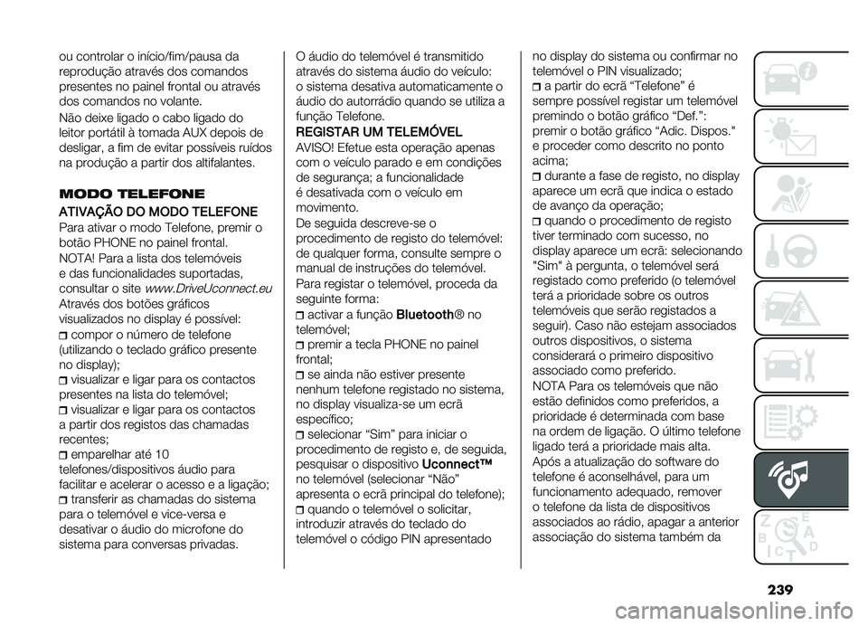 FIAT DOBLO PANORAMA 2019  Manual de Uso e Manutenção (in Portuguese) ���
�� ��������� � �������C����C����� ��
��������#�&� ������
� ��� ��������
��������� �� ������ ������� �� ������