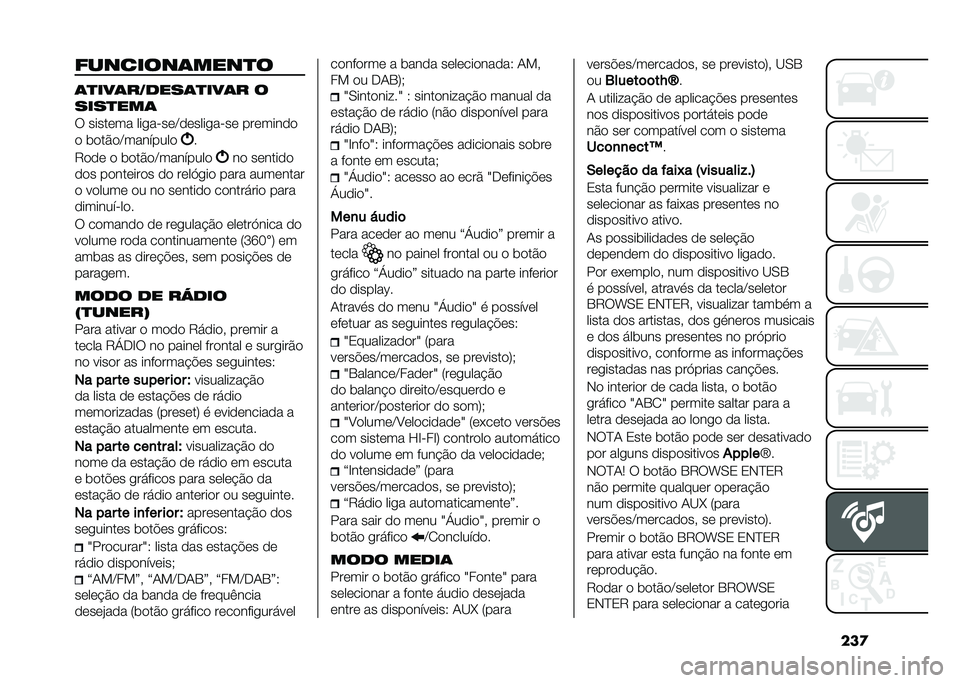 FIAT DOBLO PANORAMA 2021  Manual de Uso e Manutenção (in Portuguese) ���
��������	����
�
�	�
���	��/����	�
���	� �
����
���	
� ������� ���
�� ���C������
�� �� ��������
� �	���&��C��������
�
�8��� 