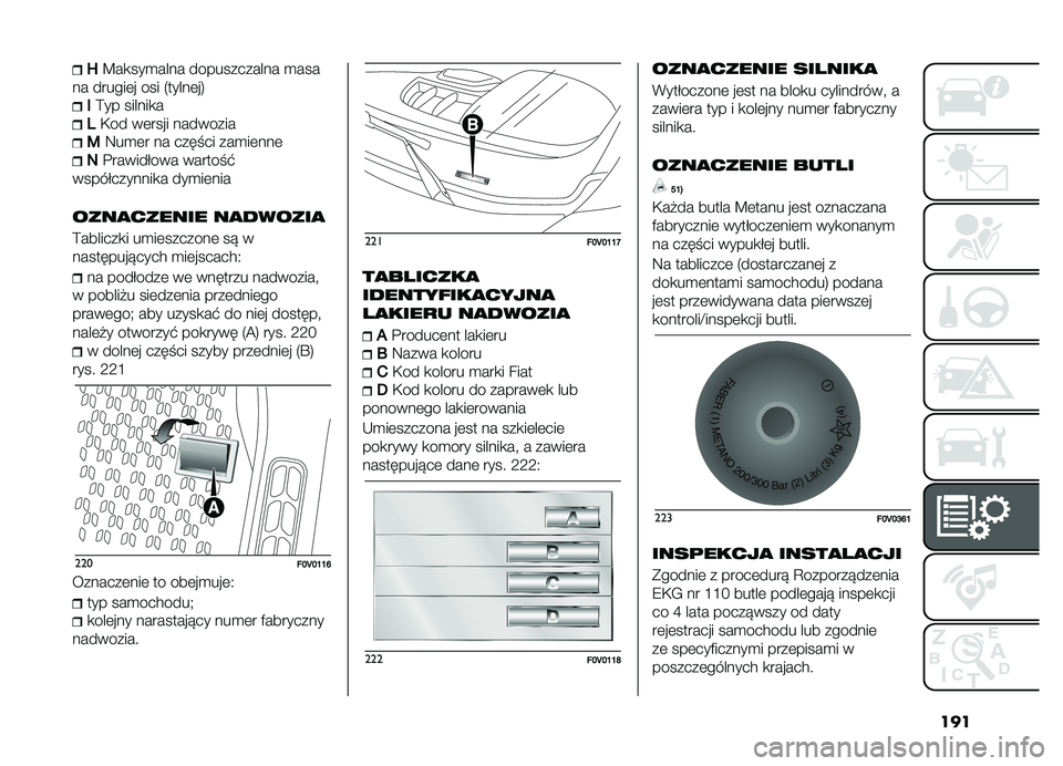 FIAT DOBLO PANORAMA 2019  Instrukcja obsługi (in Polish) ���
�3�C��
���
���� ������������ �
���
�� ������	� ��� �4�����	��6
��?�� ������
�
�0�+�� ��	���� ��������
�4�:��
�	� �� ������