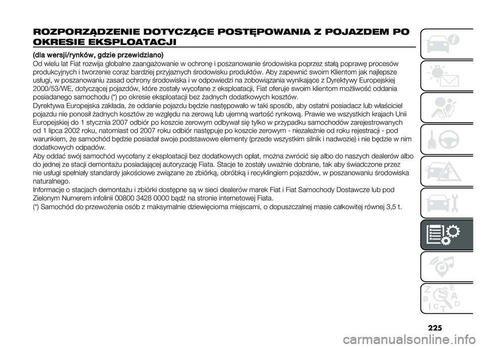 FIAT DOBLO PANORAMA 2019  Instrukcja obsługi (in Polish) ���
�
���	��
�������� ��������� �	����@�	���
���
 � �	���
���� �	�
���
���� ����	���
��
���
�5����������G�����*��
����������