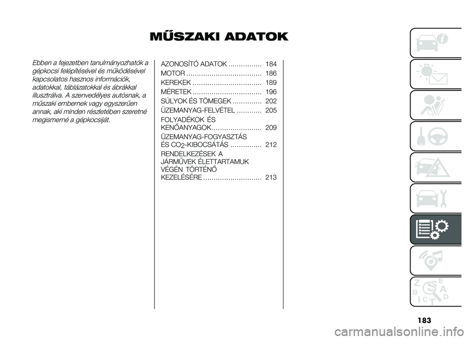 FIAT DOBLO PANORAMA 2019  Kezelési és karbantartási útmutató (in Hungarian) ���
������� �����	�
�+���� � ���������� ����%��������
���$�	 �����	��(�� ������"������� �� ���	��#������
�	���(������� 