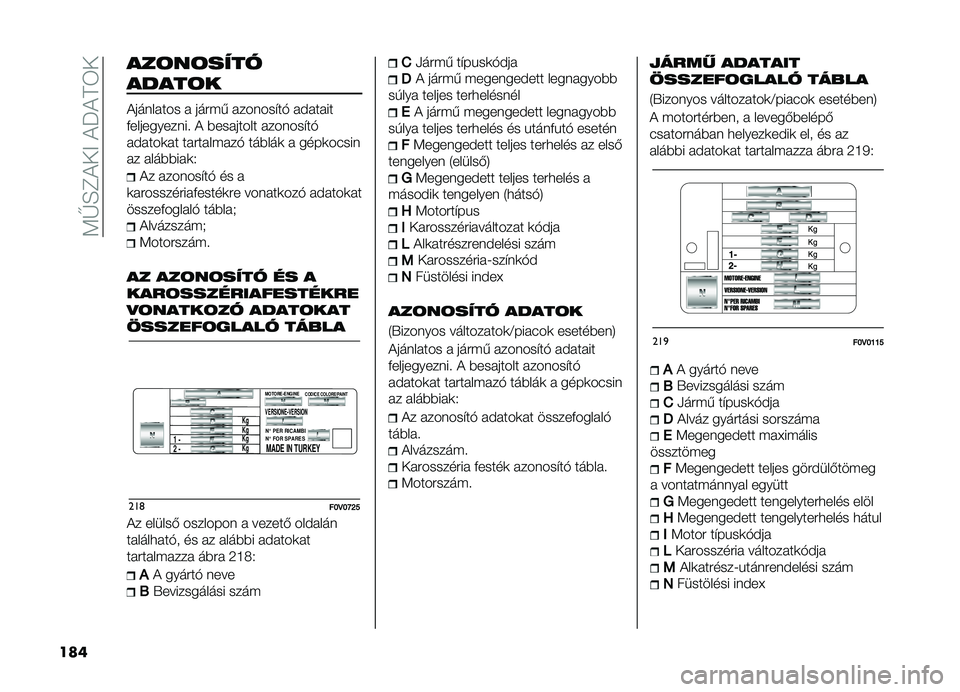 FIAT DOBLO PANORAMA 2020  Kezelési és karbantartási útmutató (in Hungarian) ��<�V�H�F�!��>��!��!�D�6�
���
���	��	����
�����	�
�!�������� � ����� �������"��$ ��#�����
������������  �! ��������� �������"�