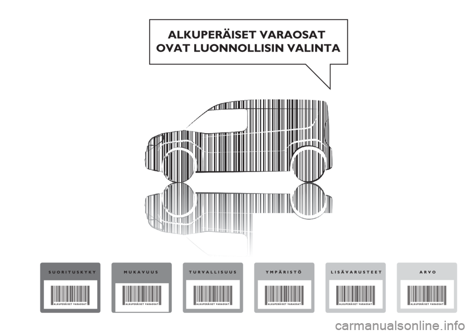 FIAT DOBLO PANORAMA 2018 Käyttö- ja huolto-ohjekirja (in in Finnish) FIAT DOBLO PANORAMA 2018 Käyttö- ja huolto-ohjekirja (in in Finnish)