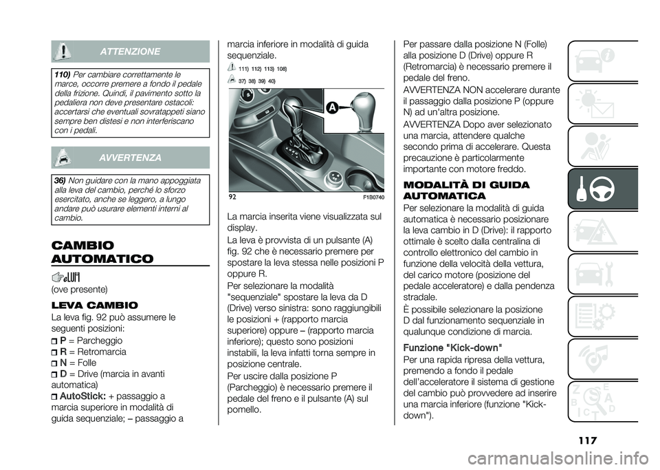 FIAT 500X 2020  Libretto Uso Manutenzione (in Italian) ���
�
���������
������� ��	�
���	�� ������
�
�	�
���
� ��
�
�	���� ������� ����
��� �	 ����� �� ����	�� �����	 ��������� �:�