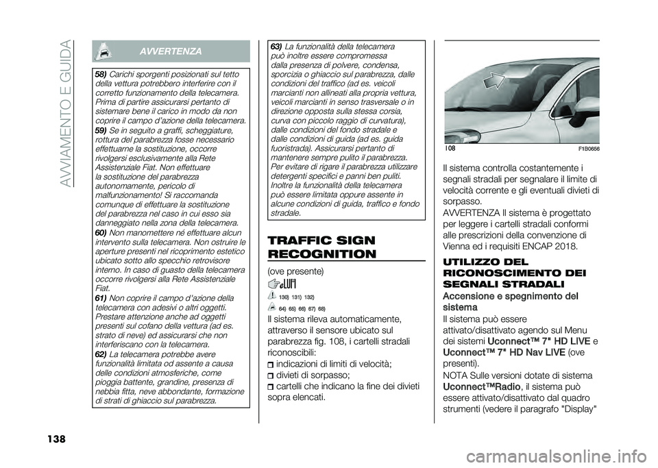 FIAT 500X 2020  Libretto Uso Manutenzione (in Italian) ���8�8�>��4�1��<�.��1��(�;�>�%�
��� �
���������
���
��	����� ��������
� ���������	�
� ��� �
��
�
�
�����	 ���
�
���	 ���
������� ��