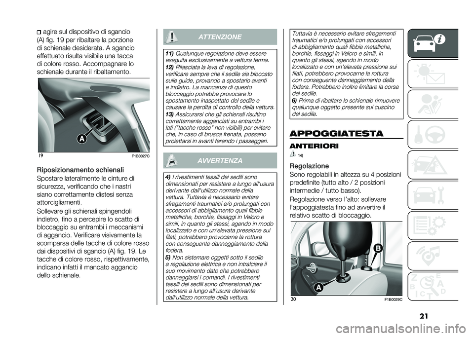 FIAT 500X 2020  Libretto Uso Manutenzione (in Italian) ���	���� ��� ��������
��� �� ���	����
�,��/ ���� �E�0 ��� ����	��
�	�� ��	 ��������
�� �������	�� ��������	�
�	� � ���	����
�