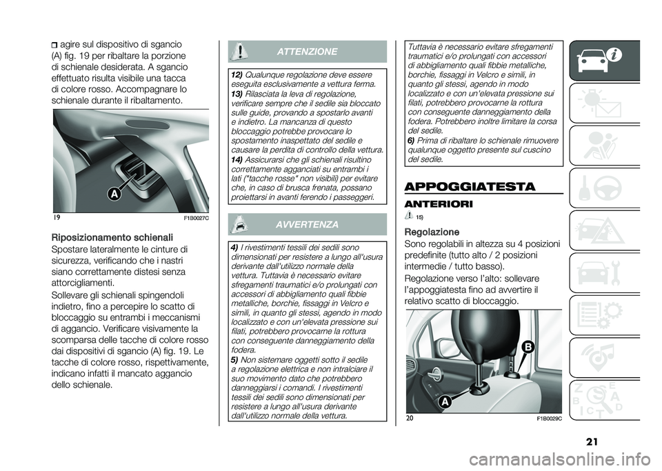 FIAT 500X 2021  Libretto Uso Manutenzione (in Italian) ���	���� ��� ��������
��� �� ���	����
�,��/ ���� �E�0 ��� ����	��
�	�� ��	 ��������
�� �������	�� ��������	�
�	� � ���	����
�