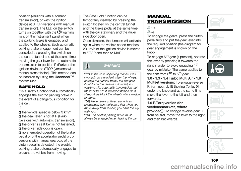 FIAT 500X 2020  Owner handbook (in English) �������
�	�
�� �3�����
��� ��
�	�
 ���	����	�
�
�	������
���
���6�& �� ��
�	�
 �	�
� �
���
�	�
��
����
�� ��	 �.���= �3�����
��� ��
�	�
 ����