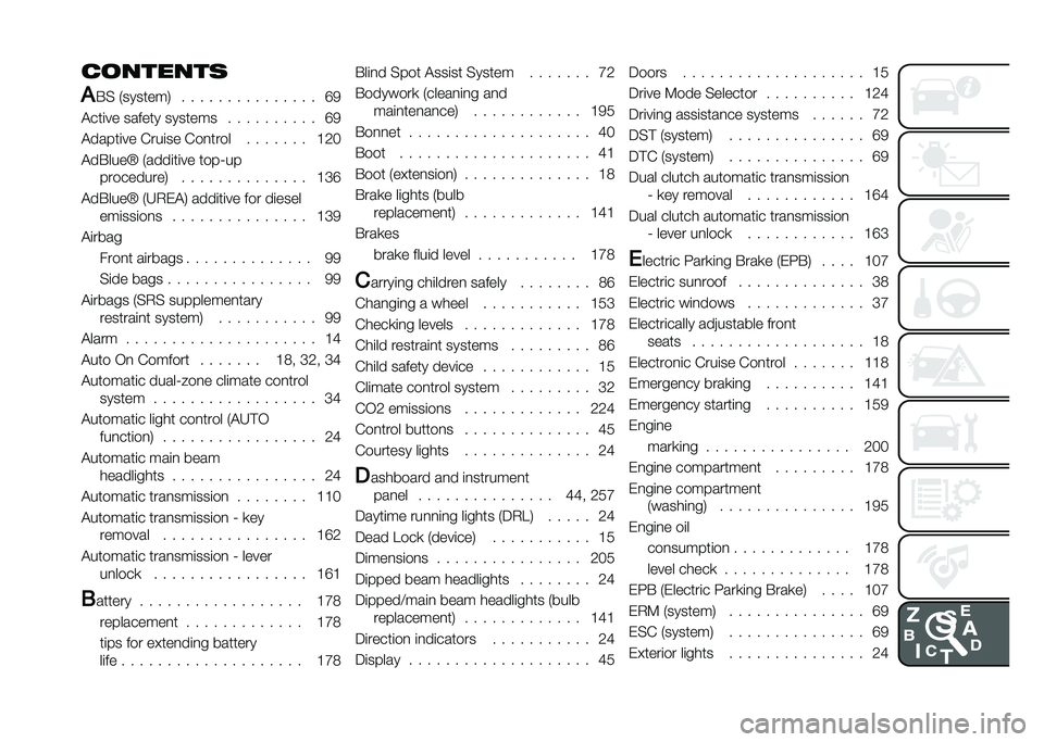 FIAT 500X 2020  Owner handbook (in English) ��
������
�&
�-�. �3����	���6 � � � � � � � � � � � � � � � �H�"
���	�
�� �����	� ����	��� � � � � � � � � � � �H�"
�����	�
�� ����
�� �