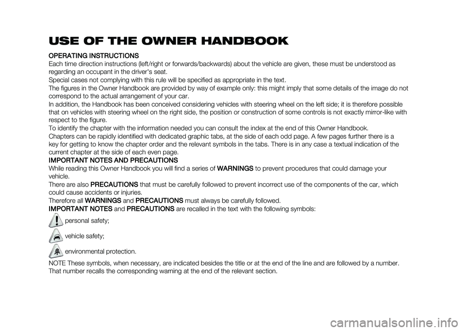 FIAT 500X 2020  Owner handbook (in English) ��� �
�	 ��� �
���� ������
�
�
��0�+�*�&�
��.�/ ��.�(�
�*�,��
���.�(
�/���
 �	�
�� ��
����	�
�� �
���	����	�
��� �3����	���
��
�	 �� ����������