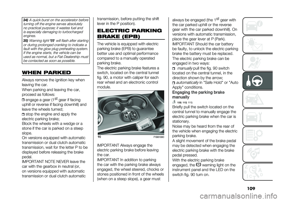 FIAT 500X 2021  Owner handbook (in English) ������� �9��
��" �����	 �� �	�
� ���������	�� ������
�	����
�� ��� �	�
� ����
�� ������ �������	��� �� �����	�
��� ��������