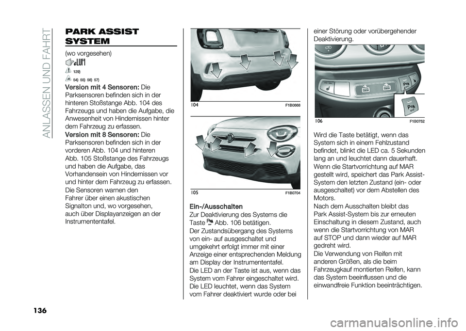 FIAT 500X 2020  Betriebsanleitung (in German) ��#�.�"�#���&�.��B�.�0���#�2�8�$
���	 ���
� ������
������
�7�� �����	�
�	��	��:
�D�B�M�8
��I�8 ���8 ��H�8 ��E�8
��� ����
 ��� �I ���
��� ��
�9 �0��	