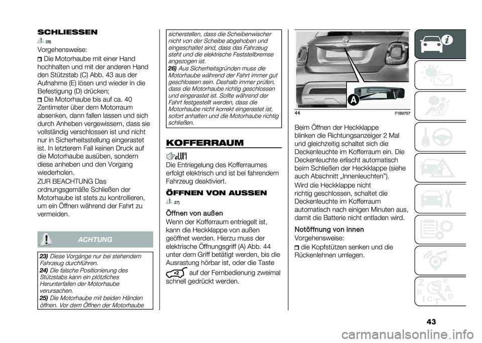 FIAT 500X 2020  Betriebsanleitung (in German) ������
������
�B�H�8
�/����	��	��
��	��
�	�5 �0��	 �+���������	 ��� �	���	� �2���
���������	� ��� ��� ��	� ����	��	� �2���
��	� �����