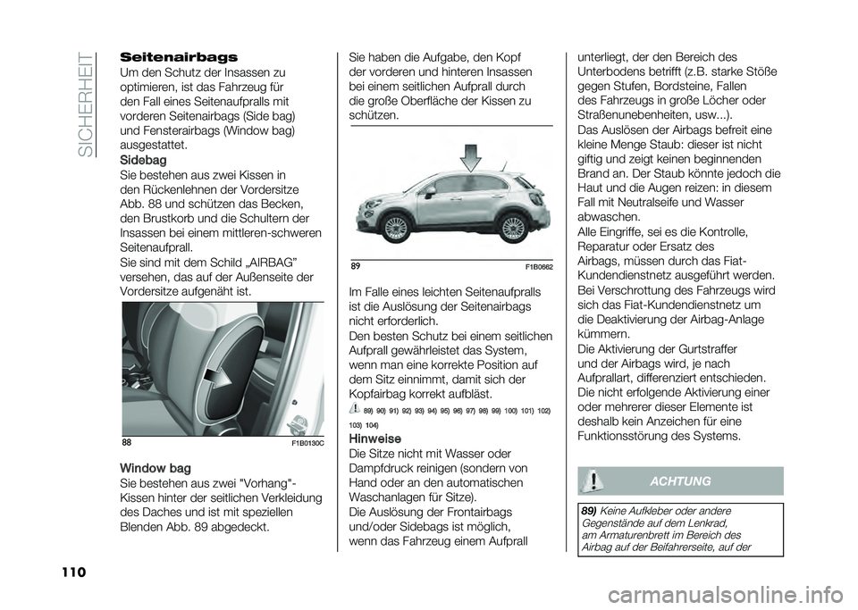 FIAT 500X 2021  Betriebsanleitung (in German) ���
�F�2�&�8�2�&�
�$
��� ��%�)�,�%�-�1�)��7�1�3�+
�B� ��	� ������ ��	� �
��
��
�
�	� ��
��%�����	��	�� ��
� ���
 ������	�� ���
��	� ���� �	���	�
 �