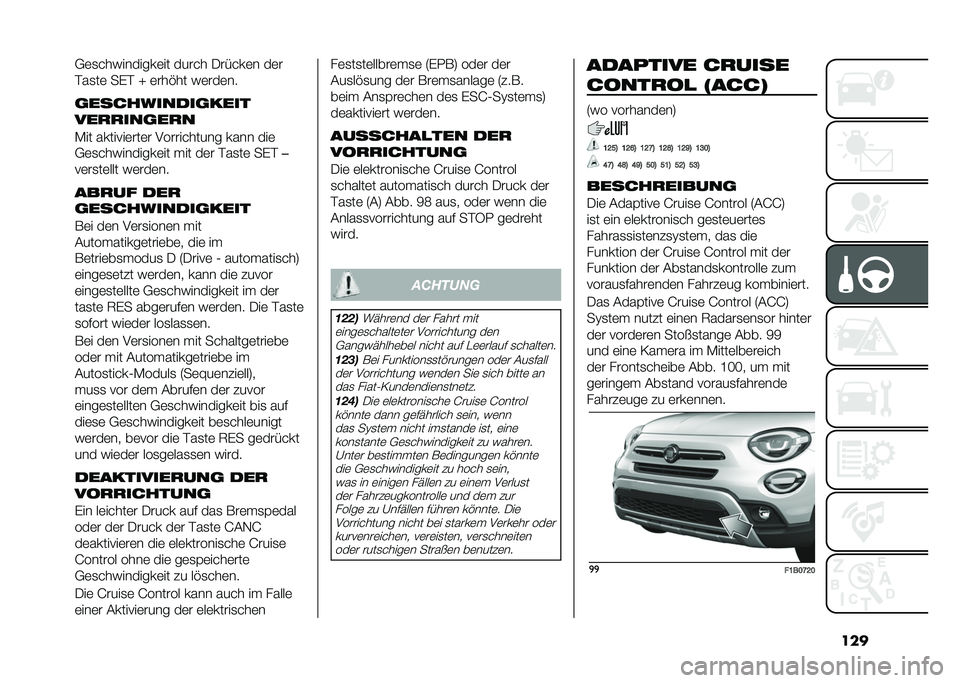 FIAT 500X 2021  Betriebsanleitung (in German) ����-�	�
����������	�� ����� �0�����	� ��	�
�$��
��	 ��&�$ �T �	���!�� ��	���	��
�	����������	����
���
�
���	��
�
�+�� �������	���	�
