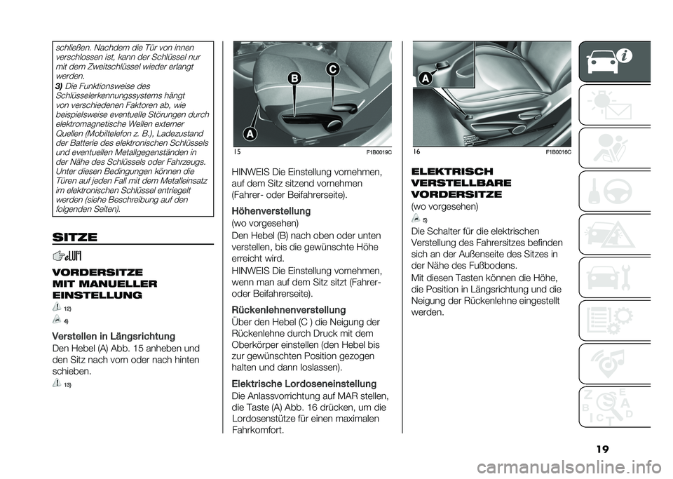 FIAT 500X 2021  Betriebsanleitung (in German) ���
�����	� �	�� �.�����	� ���	 �$�� ��� ����	�
��	��
�����
�
�	� ��
�� ���� ��	� ������
�
�	� ������ ��	� �9��	���
�����
�
�	� ���	��	