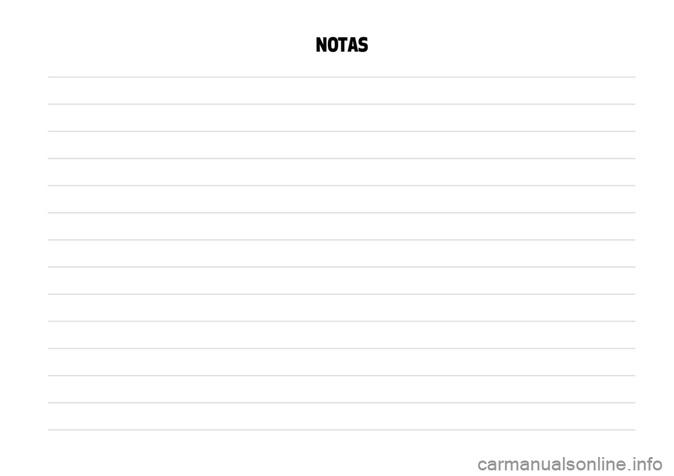 FIAT 500X 2018 Manual de Empleo y Cuidado (in Spanish) NOTAS FIAT 500X 2018 Manual de Empleo y Cuidado (in Spanish) NOTAS