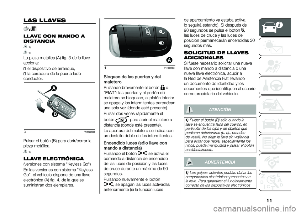 FIAT 500X 2020  Manual de Empleo y Cuidado (in Spanish) �����
 ������
����� ��	� �����	 �
���
������
�A�7
�A�7
��	 ����"�	 �
�������	 �0�:�3 ���� �H �� ��	 ���	��
�	������	�. �� ����������