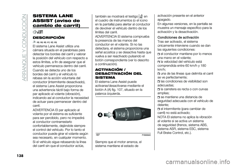 FIAT 500X 2020  Manual de Empleo y Cuidado (in Spanish) ��:���:�2�D�?�(��W��+�1�2��?�+�+�@�J�2
��� �
��
���� ����
��
�
��
� � �3�+�,�.�# �5�
�-�3�&�=�,�# �5� �-�3�*�*�,�$�"
���
��������
��D�7 ��J�7 �E��7 �E�A�7 �E�=�7 �E