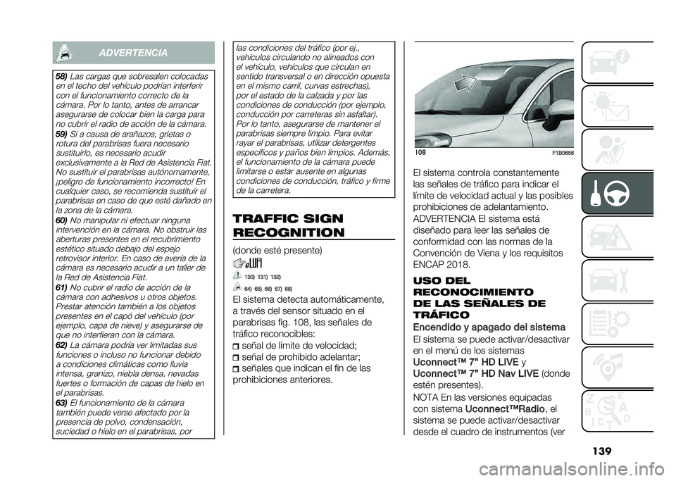 FIAT 500X 2020  Manual de Empleo y Cuidado (in Spanish) ��������������
�����	� ��	���	� ��� �������	��� ������	��	�
�� �� ����� ��� �������� ������	� ���������� ��� �� ���