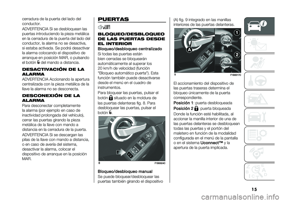 FIAT 500X 2020  Manual de Empleo y Cuidado (in Spanish) �������	����	 �� ��	 ������	 ��� ��	�� ���
����������
�:��;�(��)�(�2�+�@�: �>� �� ����������	� ��	�
������	� ������������� ��	 