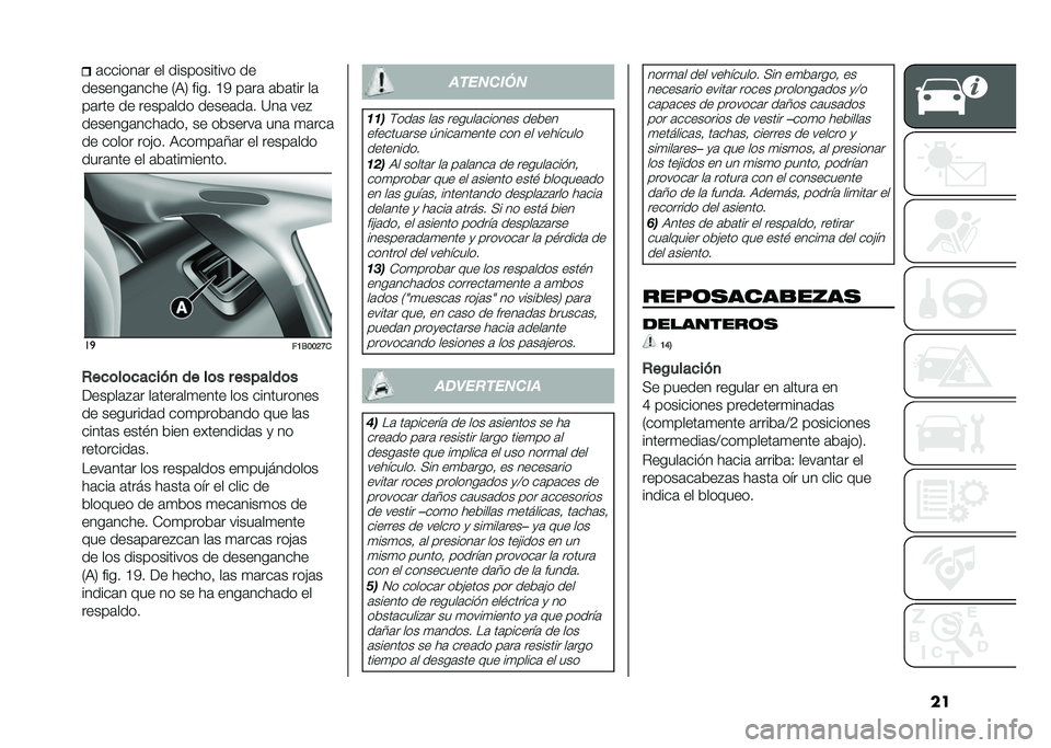 FIAT 500X 2020  Manual de Empleo y Cuidado (in Spanish) ���	������	� �� ����������� ��
�������	���� �0�:�3 ���� �C�4 ��	��	 �	��	��� ��	
��	��� �� �����	��� �����	��	� �?��	 ���"
������