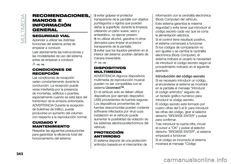 FIAT 500X 2020  Manual de Empleo y Cuidado (in Spanish) ��*�?��)�@�*�(��@�:
��� ����	��������	���
�R
�����	�
 �
����	�������
�������
�
�������� ����
�:������� �	 ������"�	� ��	� ������