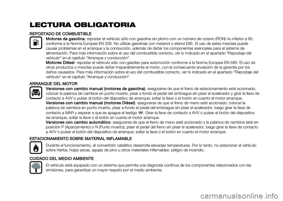 FIAT 500X 2020  Manual de Empleo y Cuidado (in Spanish) ������� �	�
������	���
�-��,�.�*�/�(�0�. �0� ��.��1�2�*�/�)�1��
��	��	� �� �� �%���	���
�
�. �������	� �� �������� ���� ��� ��	������	 �