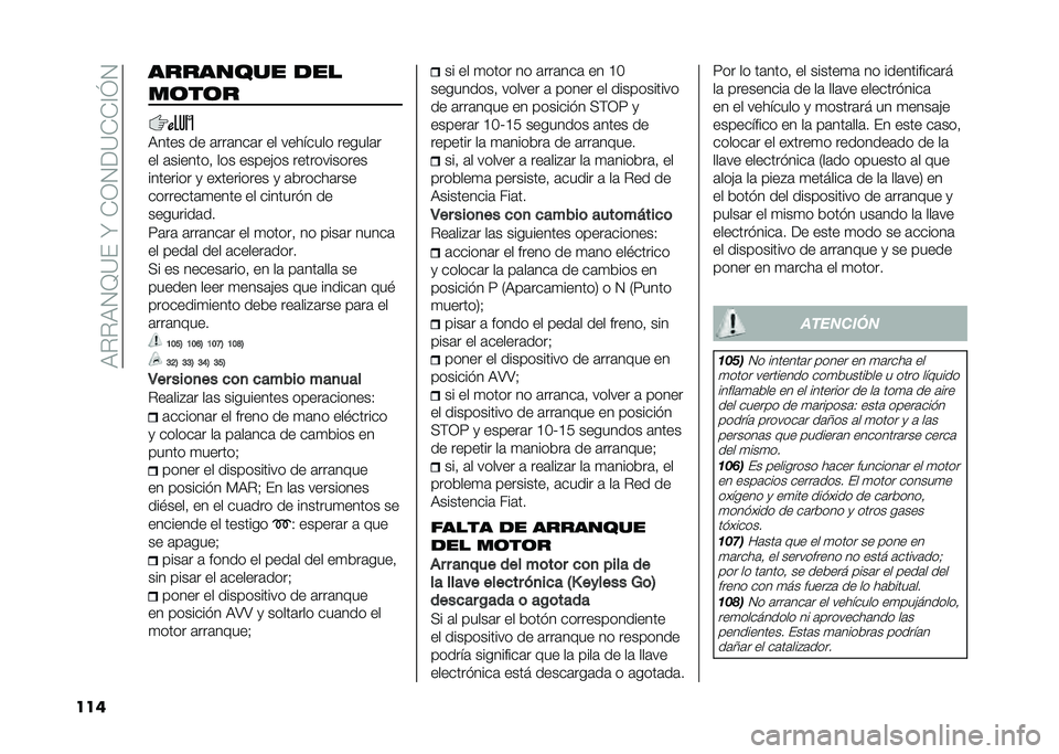 FIAT 500X 2021  Manual de Empleo y Cuidado (in Spanish) ��:���:�2�D�?�(��W��+�1�2��?�+�+�@�J�2
��� �������� ���
��	��	�
�:���� �� �	���	���	� �� �������� ������	�
�� �	�������  ��� �����!��