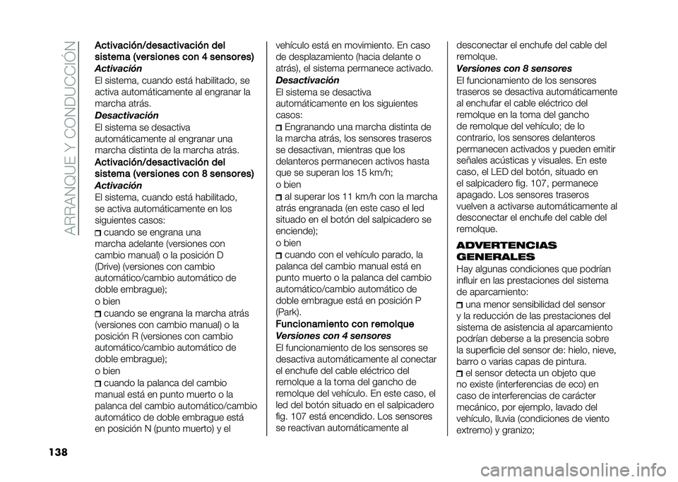 FIAT 500X 2021  Manual de Empleo y Cuidado (in Spanish) ��:���:�2�D�?�(��W��+�1�2��?�+�+�@�J�2
��� �(�
�����
�� �
�I�����
�����
�� �
 ���
������� �6��� ���	�
�� �
�	�
 �E ���
��	� ���7
��+��&�%�#�+�&�=�
�(�