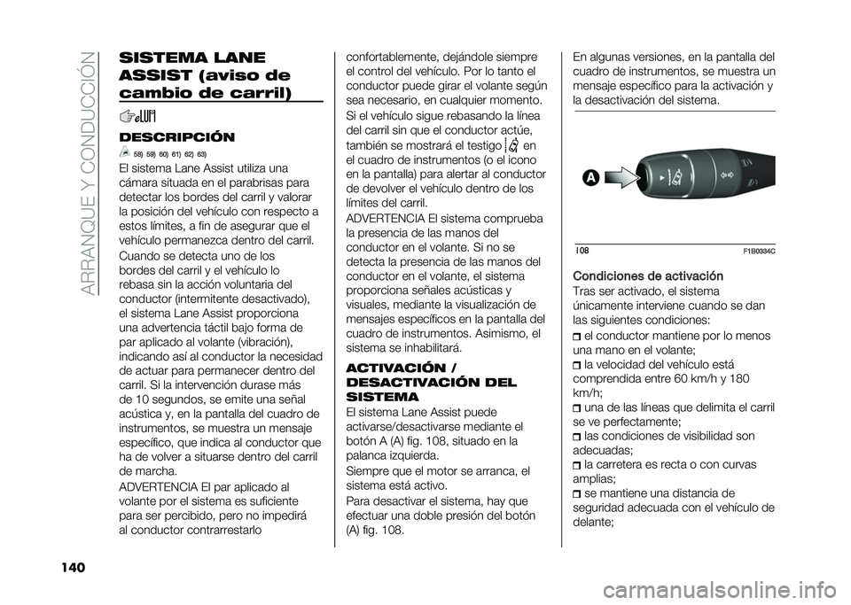 FIAT 500X 2021  Manual de Empleo y Cuidado (in Spanish) ��:���:�2�D�?�(��W��+�1�2��?�+�+�@�J�2
��� �
��
���� ����
��
�
��
� � �3�+�,�.�# �5�
�-�3�&�=�,�# �5� �-�3�*�*�,�$�"
���
��������
��D�7 ��J�7 �F��7 �F�A�7 �F�=�7 �F