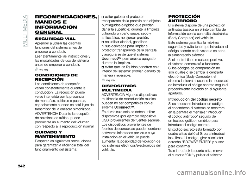FIAT 500X 2021  Manual de Empleo y Cuidado (in Spanish) ��*�?��)�@�*�(��@�:
��� ����	��������	���
�T
�����	�
 �
����	�������
�������
�
�������� ����
�:������� �	 ������"�	� ��	� ������