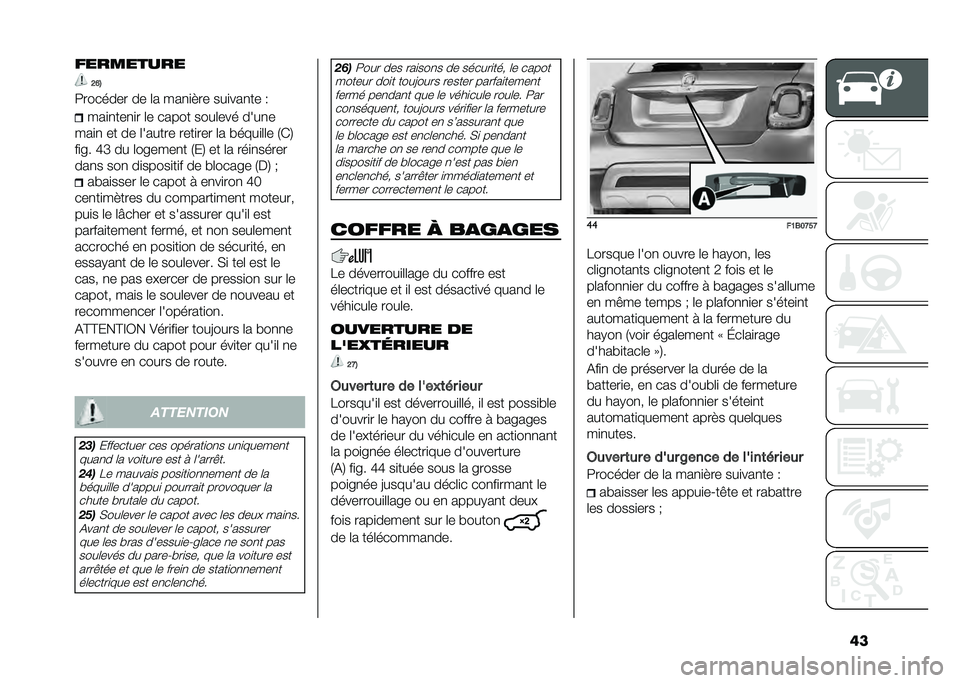 FIAT 500X 2020  Notice dentretien (in French) �����������
�@�F�&
�9������� �� �	� ���
�
�"�� ���
���
�� �0 ���
�
���
�
� �	� ����� ����	��� ����
�
���
�
 �� �� �	������ ����
���